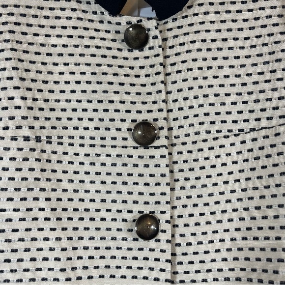 NWT axara paris Cream & black Jacket midi button snap size French 38/US Medium - Picture 9 of 12